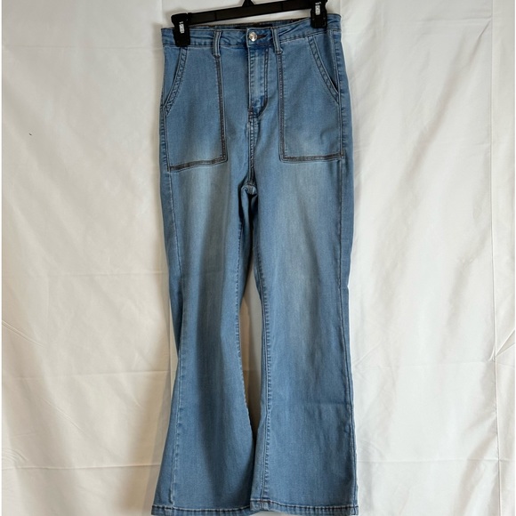 Monkey Ridge Jeans Denim - Monkey Ridge Jeans Original Vintage Bell Bottom White Wash Y2K Size 3/26